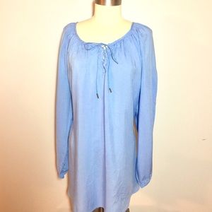 Ellos Plus Size Boho Peasant Top